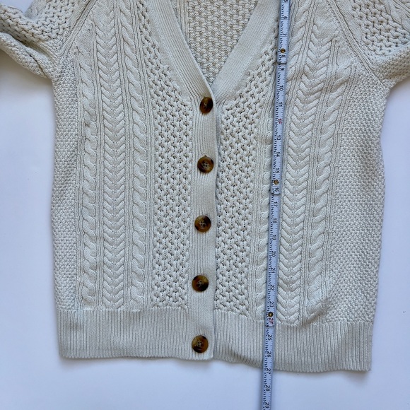 Aerie Ivory Cable Knit Cardigan - Picture 4 of 4
